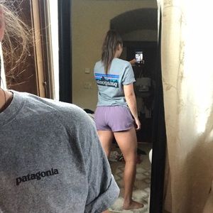 Patagonia grey logo T-shirt